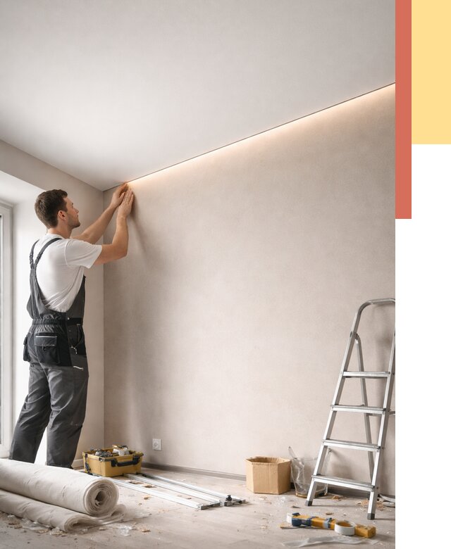 Теневые натяжные потолки в соколе от 8544 руб. под ключ | ОТДЕЛОЧНИК-Скл