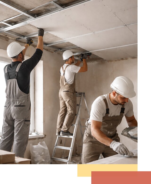 Одноуровневый потолок из гипсокартона в соколе — монтаж и отделка