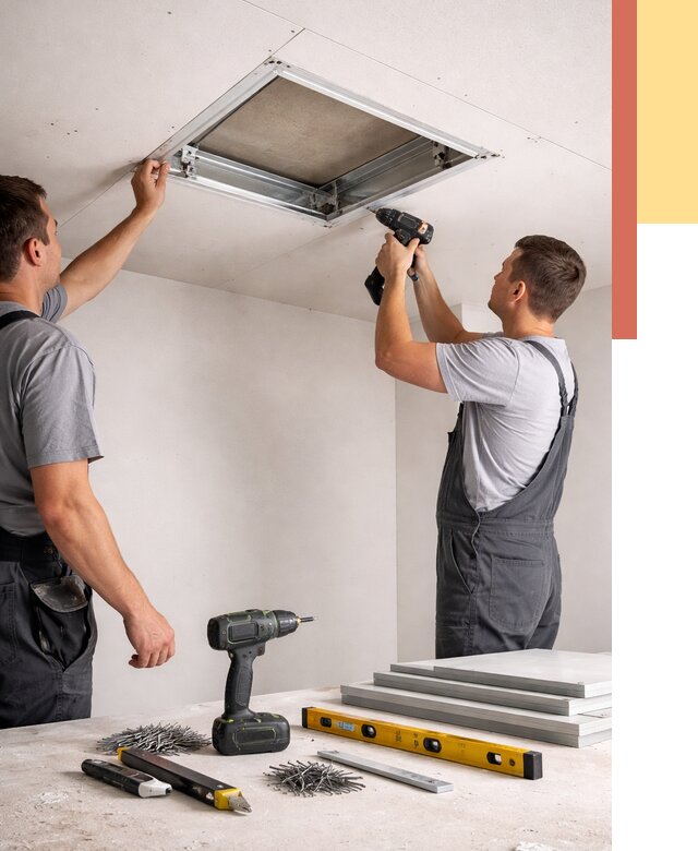 Установка люка в потолок ГКЛ в соколе от 2605 руб. под ключ | ОТДЕЛОЧНИК-Скл