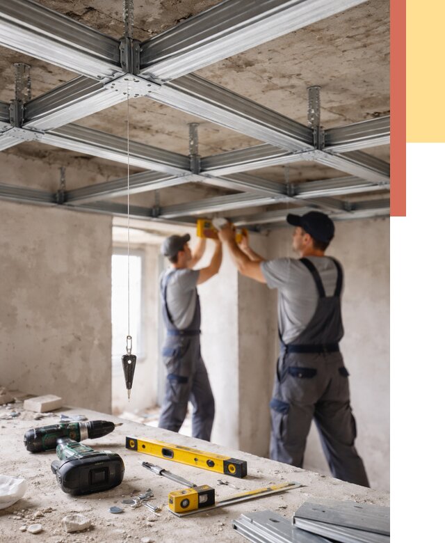 Монтаж каркаса потолка из профиля в соколе от 4689 руб. — услуги ОТДЕЛОЧНИК-Скл